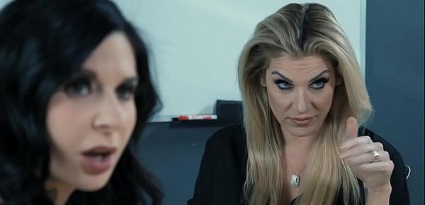  Newbie secretary having lesbian sex with arrogant boss MILF - Joanna Angel and Aliya Brynn